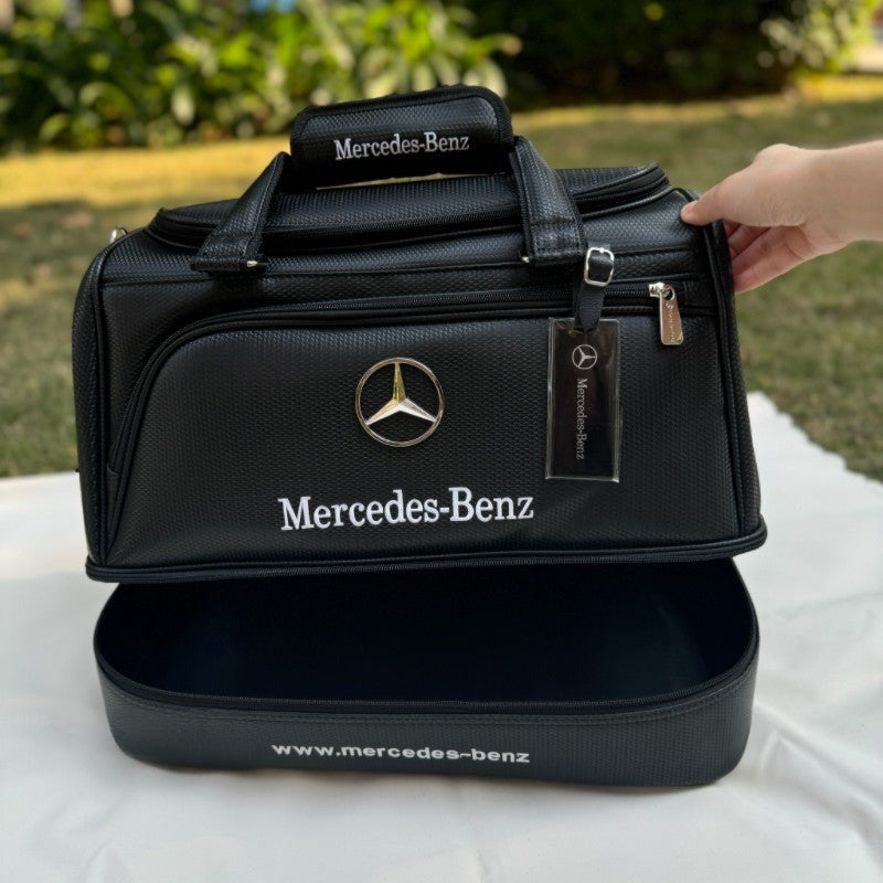 Separate bottom shoe compartment of the Mercedes-Benz golf duffel bag