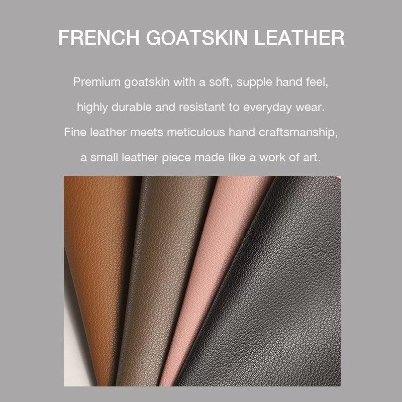 French goatskin leather close-up