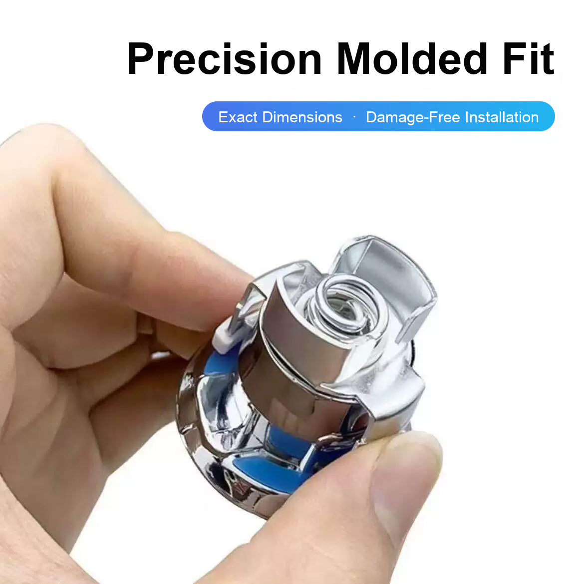 Precision molded snap-in base of the Mercedes-Benz hood star for damage-free installation