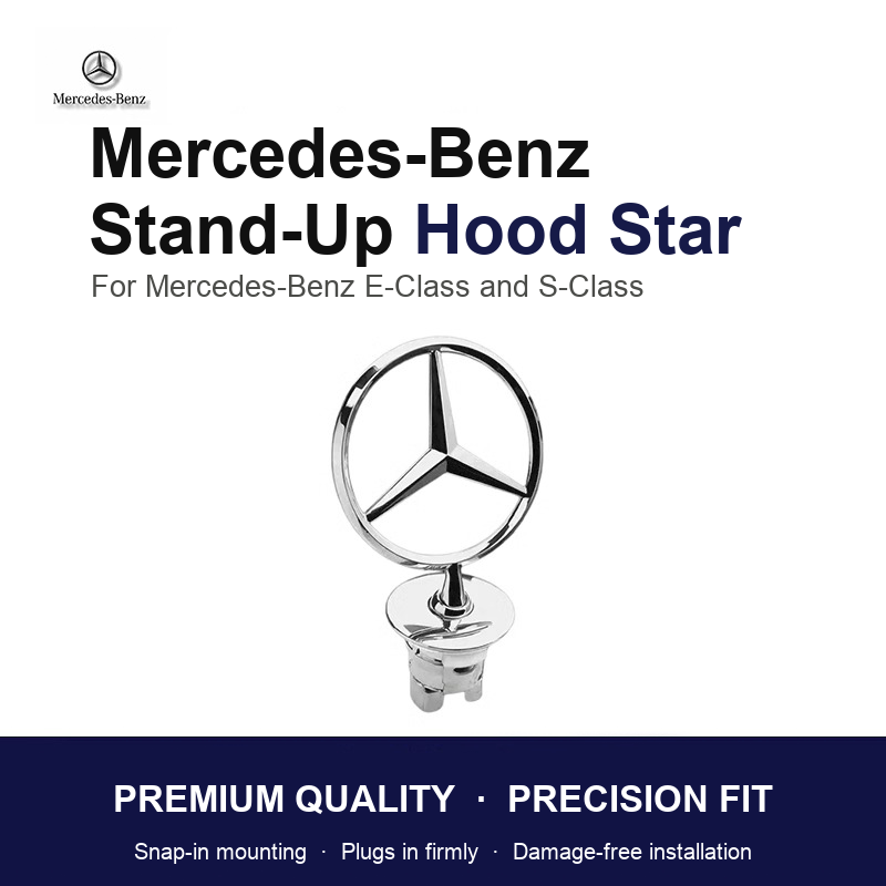 Mercedes-Benz stand-up hood star – Classic Chrome