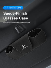 Mercedes-Benz Signature Suede Eyewear Holder – Visor Case or Magnetic Clip in Six Colours