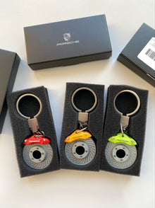 Porsche Brake Caliper Disc Keychain – Rotating Collector's Edition in Gift Box