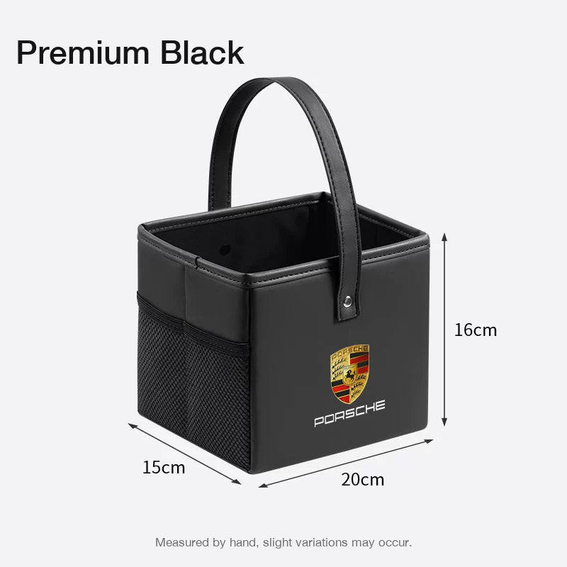 Porsche car storage box in Premium Black, 20 x 15 x 16 cm