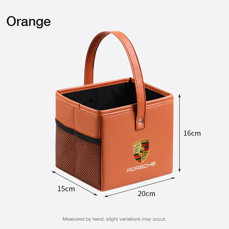 Porsche car storage box in Orange, 20 x 15 x 16 cm