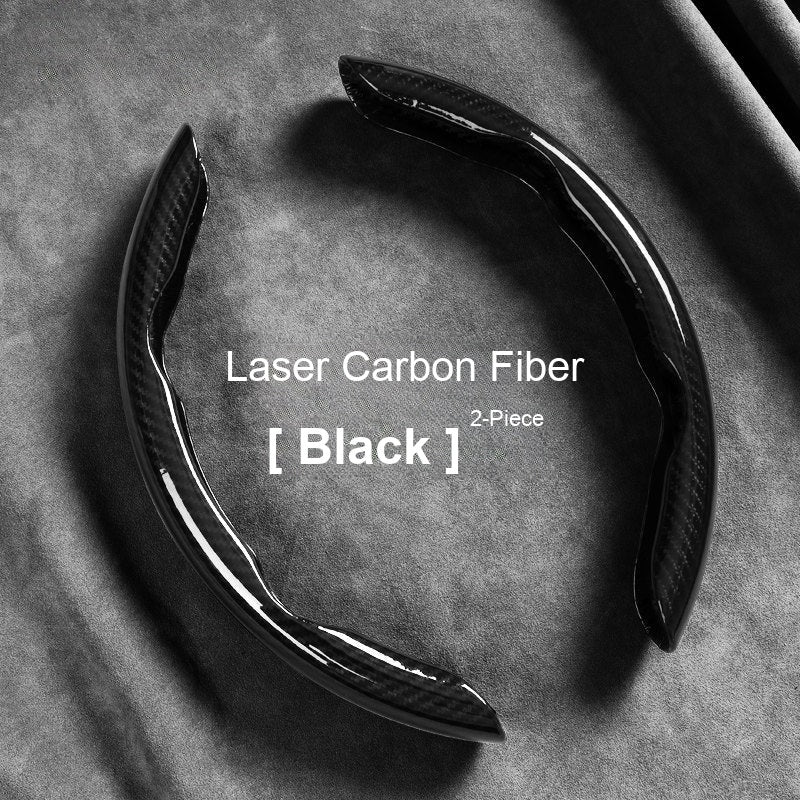 Laser carbon fiber grip sleeves Black 2-piece set
