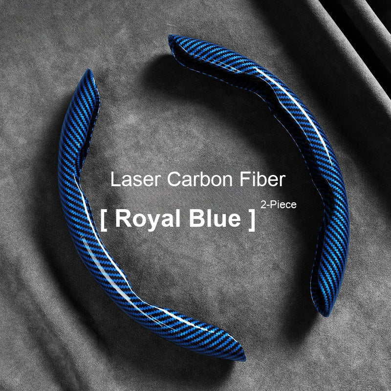 Laser carbon fiber grip sleeves Royal Blue 2-piece set