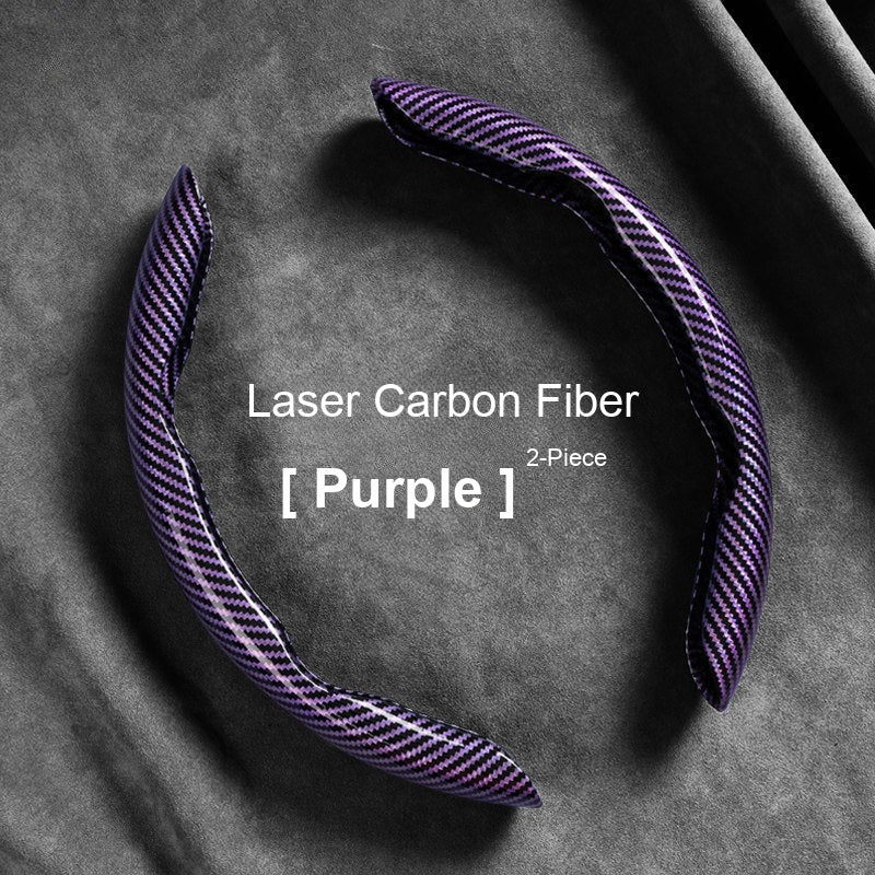 Laser carbon fiber grip sleeves Purple 2-piece set