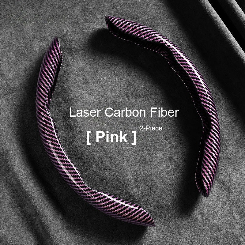 Laser carbon fiber grip sleeves Pink 2-piece set