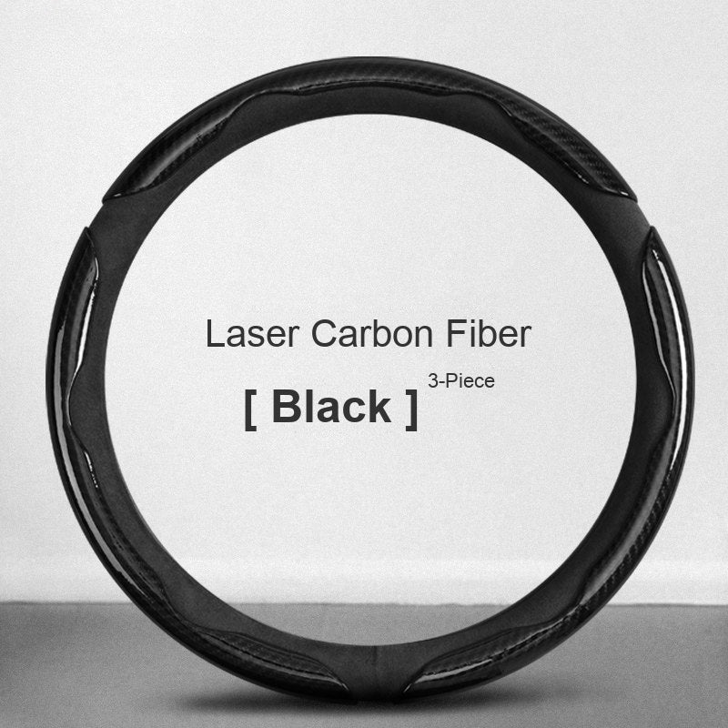 Laser carbon fiber grip sleeves Black 3-piece set