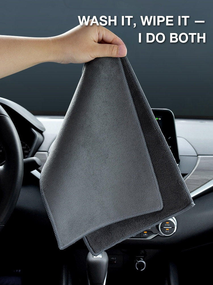 Double-sided Porsche coral fleece detailing towel