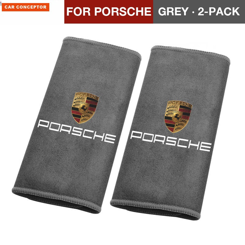 Porsche coral fleece towel in grey, 2-pack
