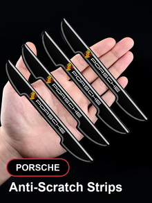 Porsche Signature Bıçak Kapı ve Ayna Koruyucuları – Armalı Çizik Önleyici Şeritler