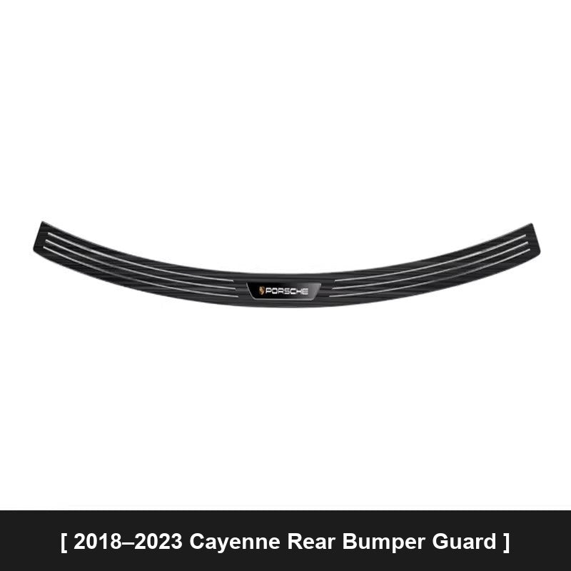 Porsche Cayenne rear bumper guard – Black Titanium Brushed
