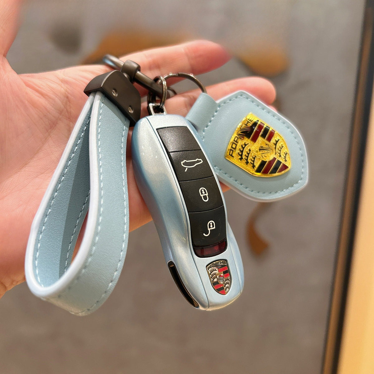 Porsche key case full set - Ice Blue, Type A