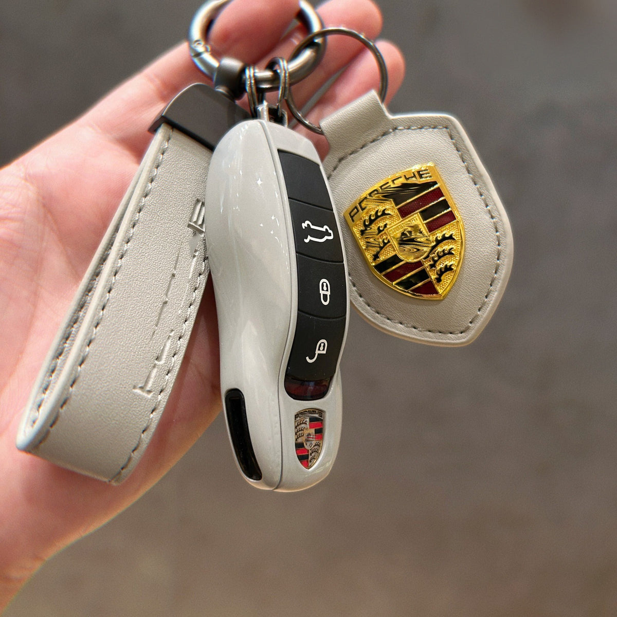 Porsche key case full set - Matte Gray, Type A