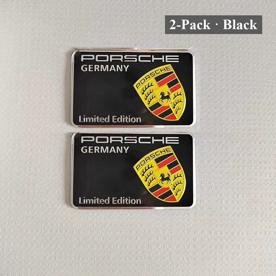 Porsche Limited Edition crest badge 2-pack in black