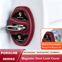Porsche Signature Magnetic Door Lock Covers – Premium Silicone with Crest Detail
