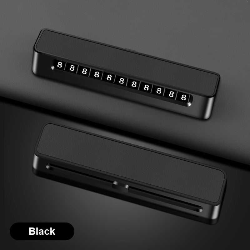 Parking number plate without logo, Black
