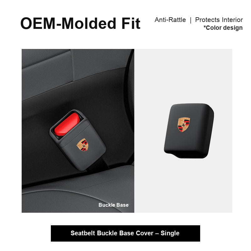 Porsche seatbelt buckle cover