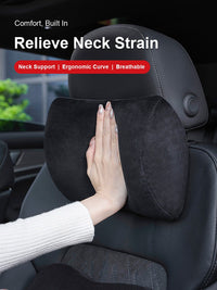 Porsche Signature Suede Headrest & Lumbar Collection – Memory Foam Grand Touring Comfort