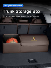 Porsche Signature Crest Trunk Organizer – Waterproof Foldable Cargo Box