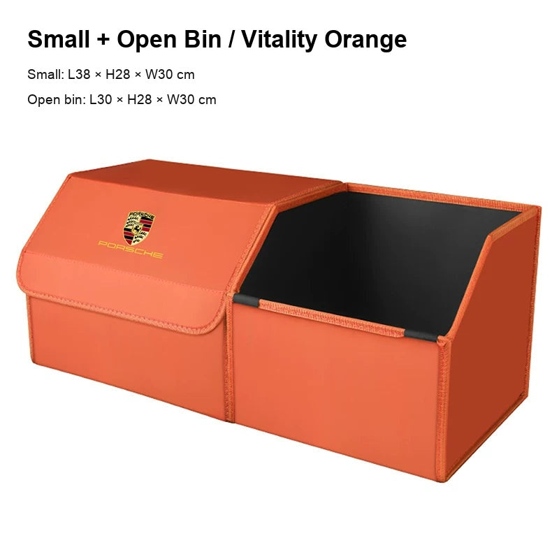 Porsche trunk storage box Small with open bin Vitality Orange