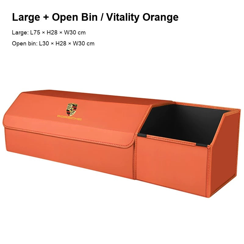 Porsche trunk storage box Large with open bin Vitality Orange