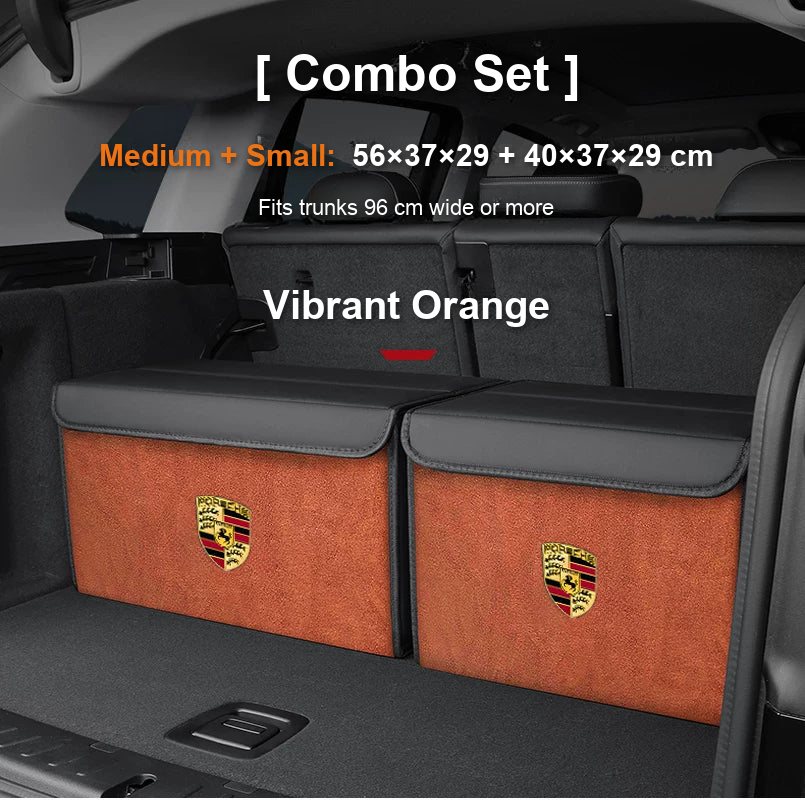 Porsche trunk organizer Combo Set Medium plus Small in Vibrant Orange