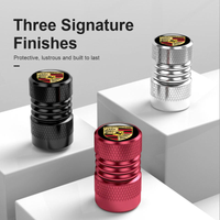 Porsche Crest Signature Tire Valve Caps – Knurled Metal Luxury Edition