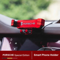 Porsche Signature Crest Phone Holder – Aluminium Alloy Mount with Model-Specific Base