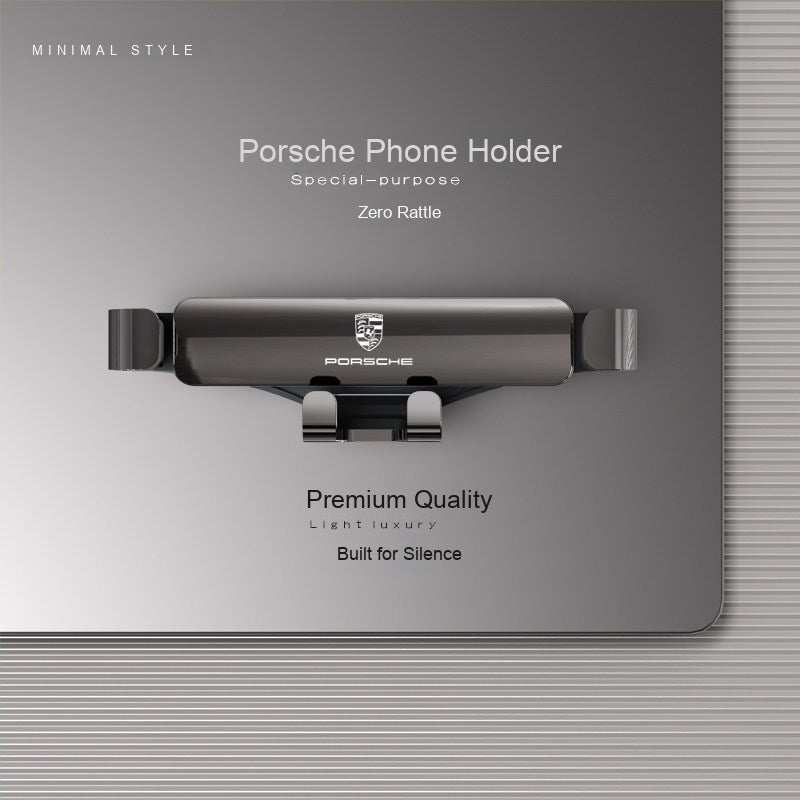 Porsche phone holder, zero-rattle design