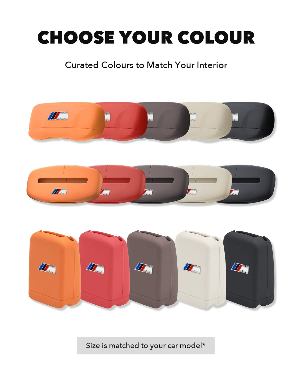 BMW M seat belt buckle covers in five colours