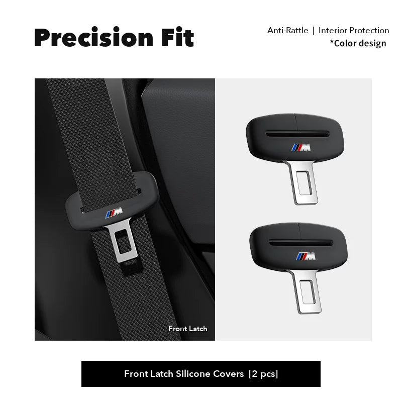 BMW M seat belt buckle covers – Front Latch Covers (2 pcs) – Black