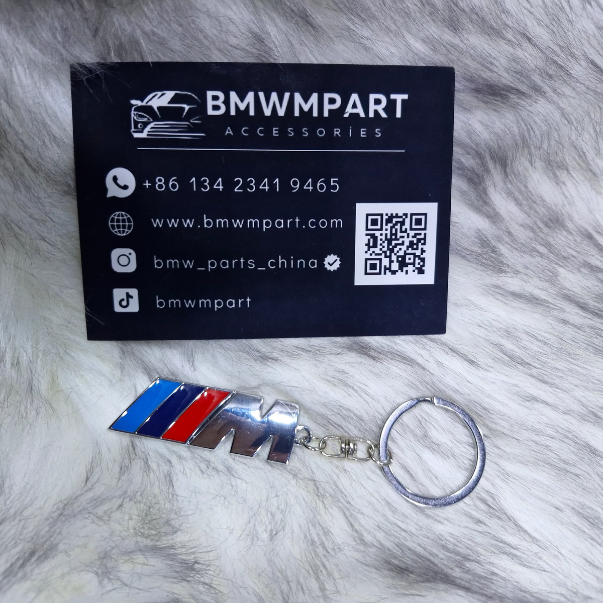 BMW M metal keychain logo fob