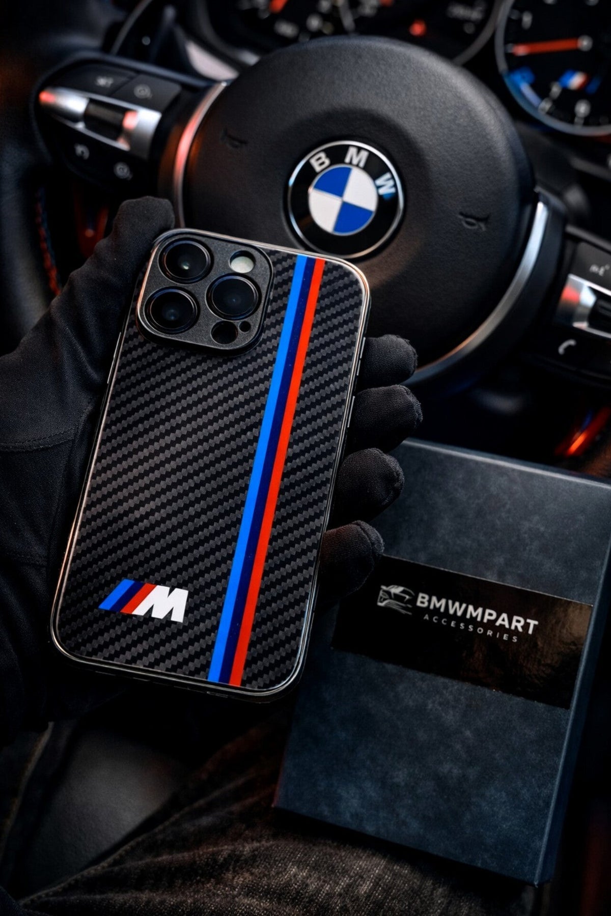 BMW M Carbon Fiber iPhone Case – Glass Carbon Look | iPhone X to iPhone 17