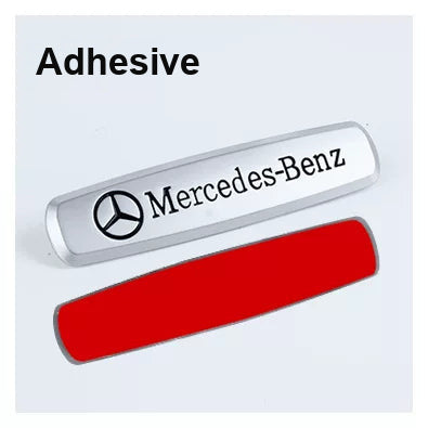Mercedes-Benz seat emblem – Adhesive version, brushed metal badge