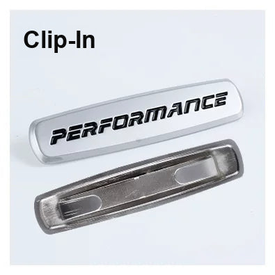 BMW M Performance seat emblem – Clip-In version, brushed metal badge