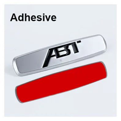 ABT seat emblem – Adhesive version, brushed metal badge