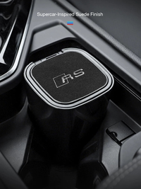 モータースポーツエディション スエード車用灰皿 – AMG、BMW M、Audi RSバッジ付きLEDライト蓋