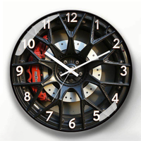 Grand Touring Motorsport Wall Clock – Silent Quartz Wheel and Brake Caliper Edition