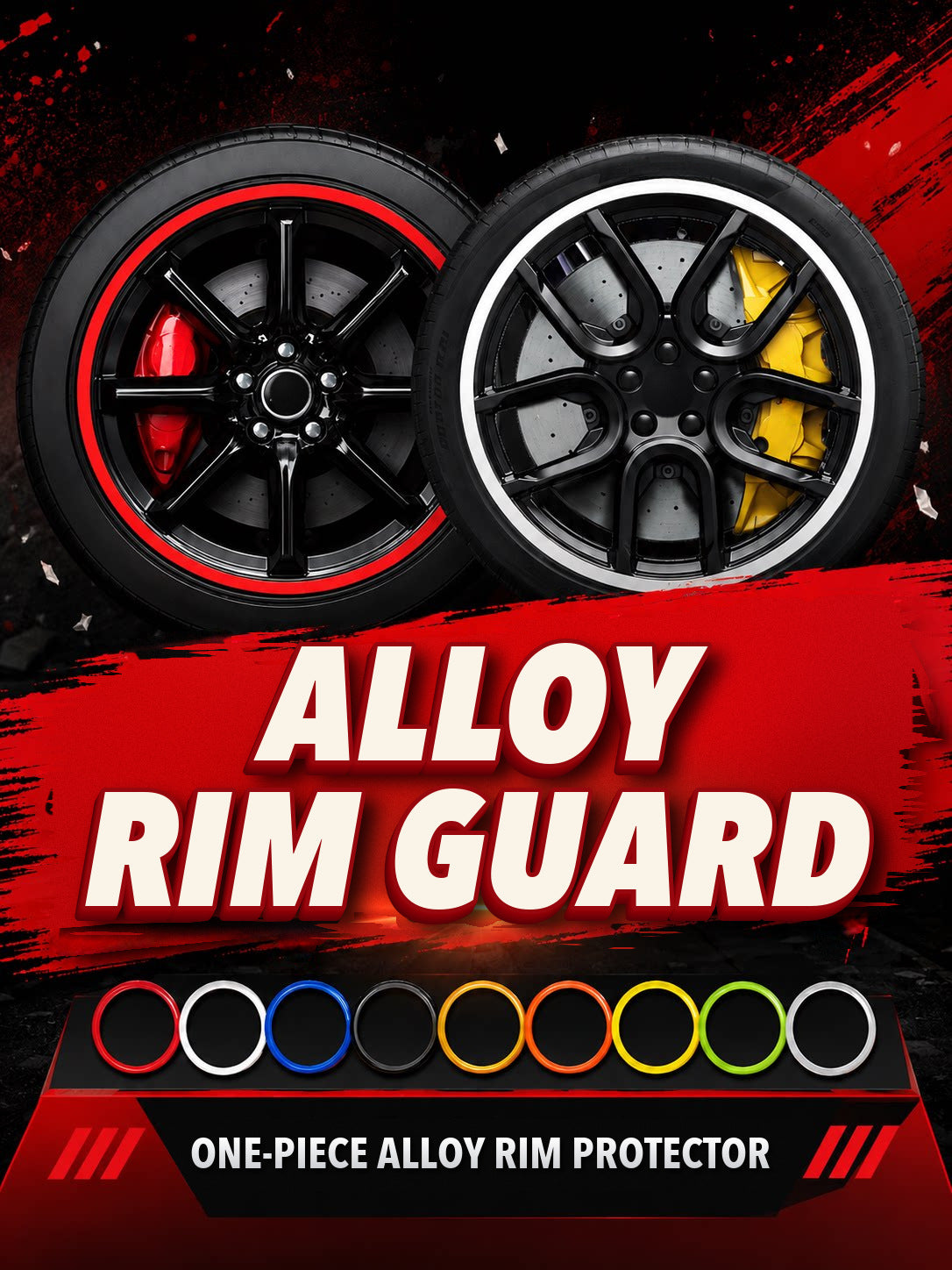 Signature Aluminium Rim Guard – one-piece wheel rim protector in 12 colours